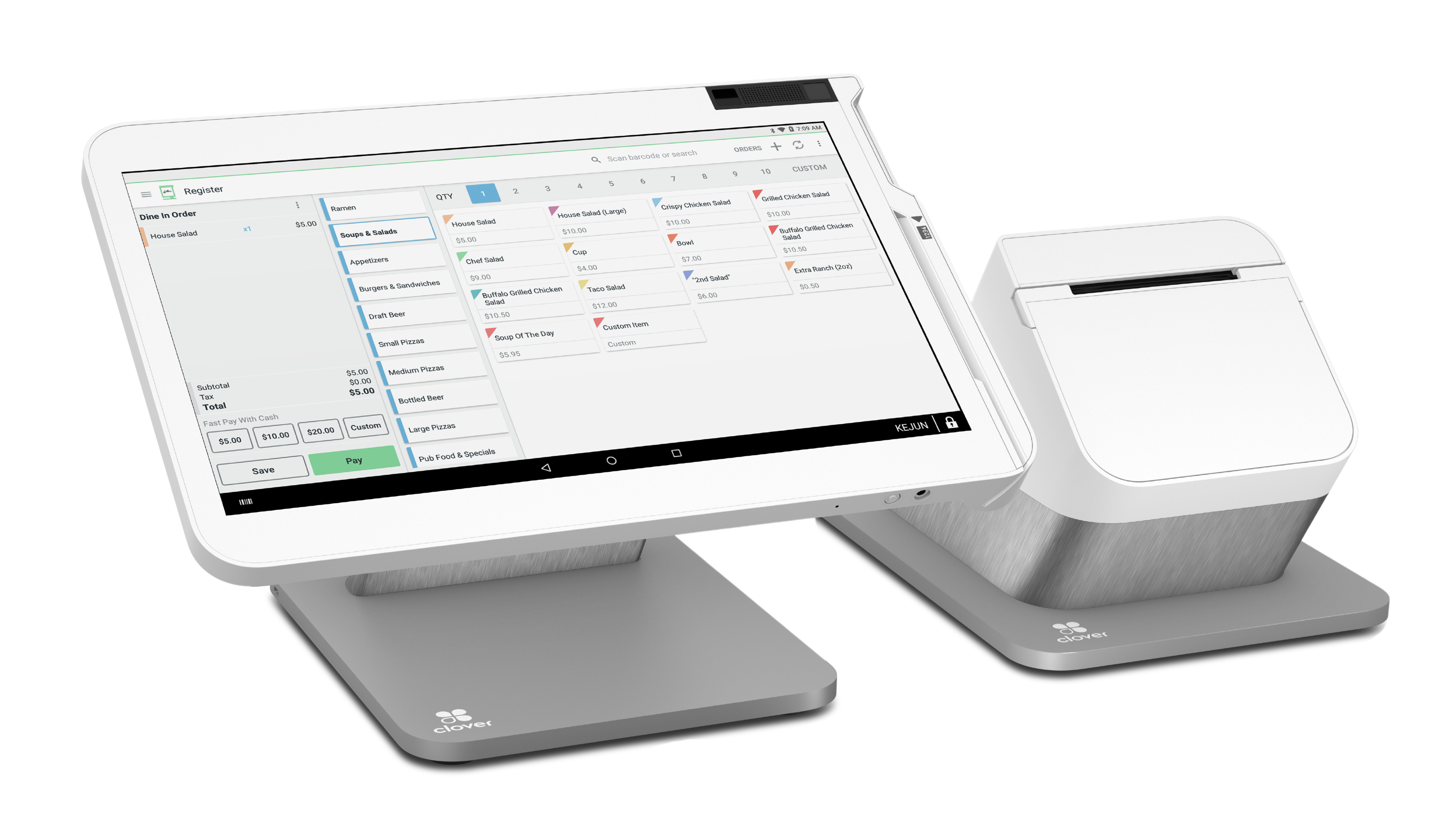 merchant screen and card tapper