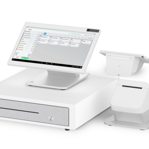 group shot of printer and merchant screen